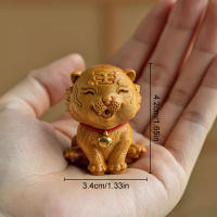 Adornos Miniatura De Los Doce Signos Del Zodíaco Carpintería De Madera Rata Buey Tigre Conejo Dragón Serpiente Modelo Animal Pequeño Decoración De Escritorio Oficina Regalo - details 4