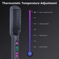 Peine Eléctrico Multifuncional Para Cabello Negativo Ion Antisalpicaduras Herramienta De Peinado Y Liso Con Cepillo Rotativo De 25W-39W Tamaño 50*10 - details 3