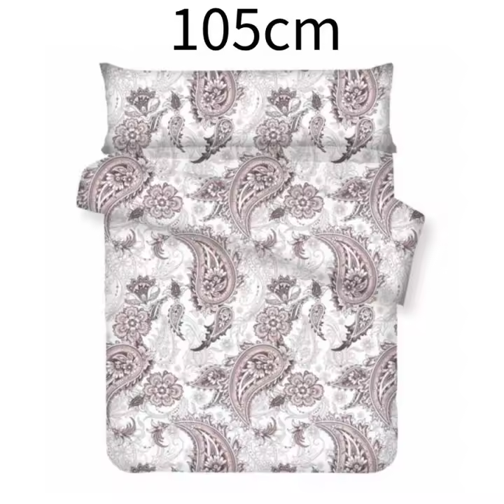 Floral Print 3-Piece Duvet Cover Set for 105 135 150cm Bed, Minimalist Nordic Style, Stylish and Comfortable, Perfect for Enhancing Bedroom Space - 1