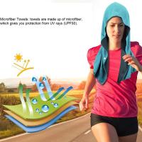 Toalla De Baño Microfibra Para Gimnasio Viajes Camping Natación Yoga Con Capucha U-Hojas Para Protección Solar Y Secado Rápido - details 6