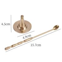 Bandeja De Incienso Estilo Antiguo Chino Con Torre De Cobre Puro Herramientas De Incienso Modelo De Torre Decoración De Escritorio DIY Conos De Incienso - details 1