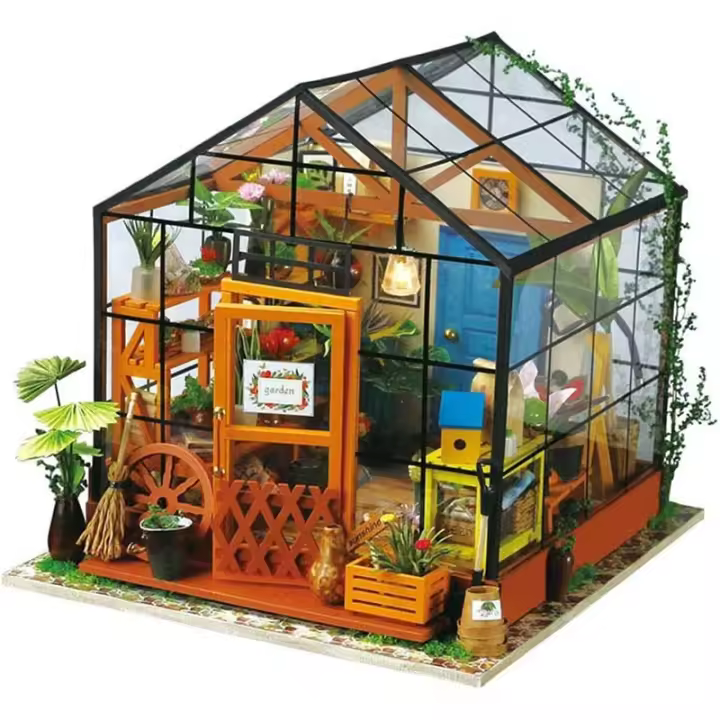Robotime maqueta casa invernadero en 3D con luces led automáticas - 1