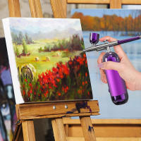 Kit De Pistoleta Aire Airebrush Para Uñas Con Compresor Portátil Pintura De Uñas Y Artesanías Herramienta De Belleza Multifuncional Recargable Metal - details 11