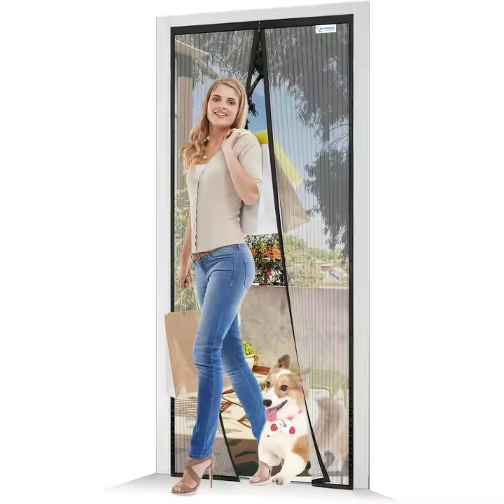 Mosquitera Puerta Magnética 60x210, 888 Mosquiteras para Puertas Negro, Proteger a su Familia - 1