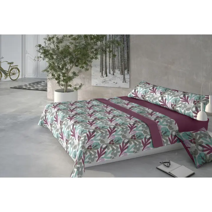 Juego de Sábanas Pierre Cardin CORALINA LILI Malva Cama de 135 - 1