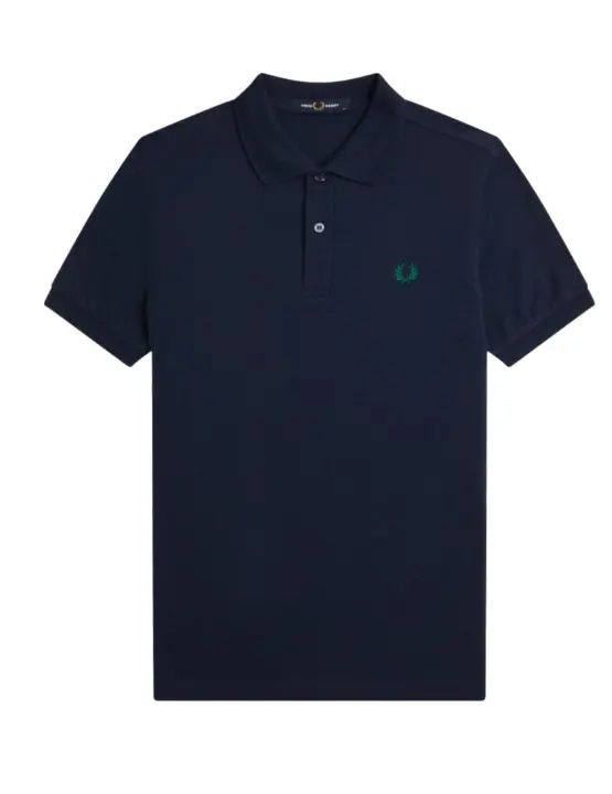 Polo Fred Perry M Carbono/Verde - 1