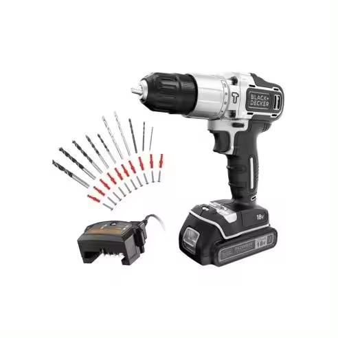 BLACK & DECKER Taladro Percutor 18V Silver Edition - BLACK & DECKER - 19458  Herramientas Eléctricas Taladros - 1
