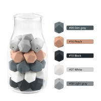 Bolas De Silicona Hexagonales De 14mm Y 17mm Para DIY Accesorios De Joyería De Grado Alimenticio Para Hacer Pulseras Y Collares - details 4
