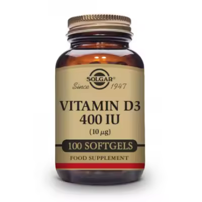 VITAMINA D3 400 UI (10mcg 400iu) 100 Perlas de SOLGAR - 1