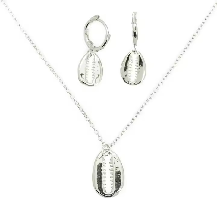 Conjunto Plata de Ley Concha de Mar Mediterráneo: Joyas de Plata con Esencia del Mar de Las Joyas de Amanda - 1