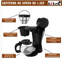 Cafetera de Goteo LoLek de 12 Tazas 1.2L 800W - Protección Térmica, Filtro Reutilizable y Función Antigoteo - Ideal para Hogar u Oficina - details 2