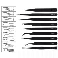 Set Profesional De Pinzas 9pcs Toolour Con Bolsa De Herramientas Resistente a Los Ácidos Y Magnéticas Para Reparación De Joyería Y Electrónica - details 1