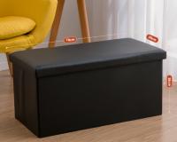 LILI HOME Puff Ottoman PVC Negro - Diseño Elegante y Funcional 📏 Dimensiones de los Puffs: 📌 Puff Grande: 76 x 38 x 38 cm 📌 Puffs Pequeños: 38 x 38 x 38 cm. Su acabado en PVC negro le da un toque moderno y sofisticado, mientras q - details 0