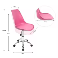 T-LoVendo Silla de Escritorio para Oficina Estudio Comedor Ergonómica con Ruedas Altura Ajustable Sin Reposabrazos - details 1