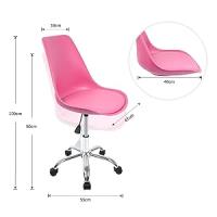 T-LoVendo Silla de Escritorio para Oficina Estudio Comedor Ergonómica con Ruedas Altura Ajustable Sin Reposabrazos - details 1