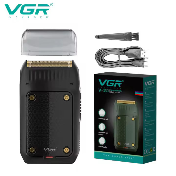 VGR Afeitadora Eléctrica Profesional Para Hombres Reciprocante Portátil Con Recortador De Barba Cuchilla De Acero Inoxidable Tiempo De Uso 60 Minutos - 1