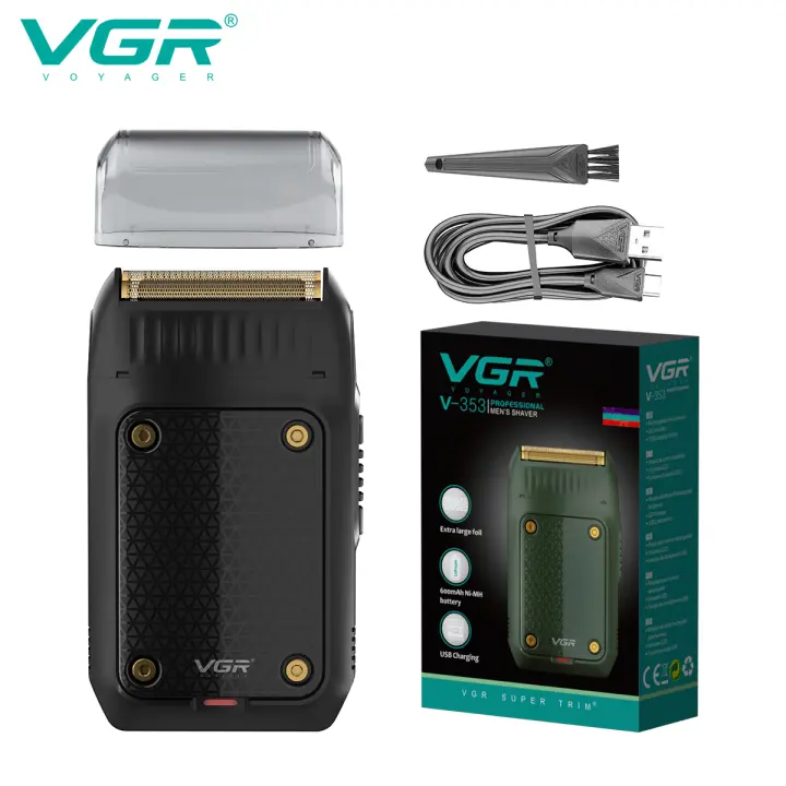 VGR Afeitadora Eléctrica Profesional Para Hombres Reciprocante Portátil Con Recortador De Barba Cuchilla De Acero Inoxidable Tiempo De Uso 60 Minutos - 1