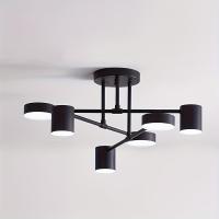 Luz De Techo Negra Nórdica Para Dormitorio Y Sala De Estar Iluminación Moderna Sencilla Para Estudio Bar Y Casa Material De Hierro - details 5