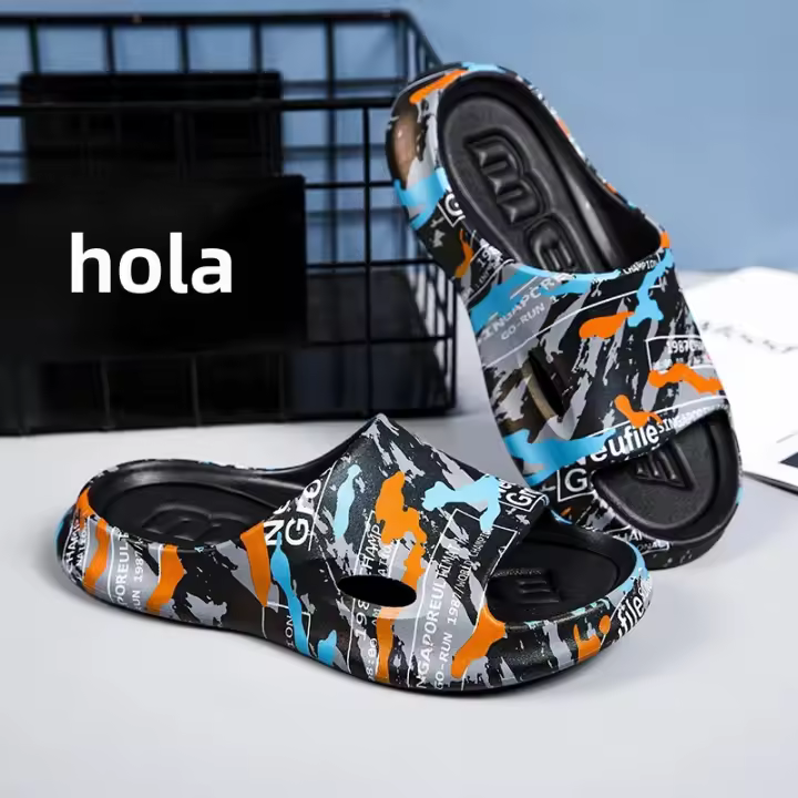 Zapatillas De Verano Para Hombre Y Mujer Con Diseño Gráfico Grueso Y Plataforma Para Parejas Zapatos De Casa Transpirables Y Cómodos Para Uso Interior - 1