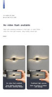 Lámpara De Pared LED Para Interior Decoración Para Dormitorio Negro Blanco Iluminación De Pasillo Balcón Fuente De Luz LED Contemporánea Para Sala De Estar Estudio - details 3