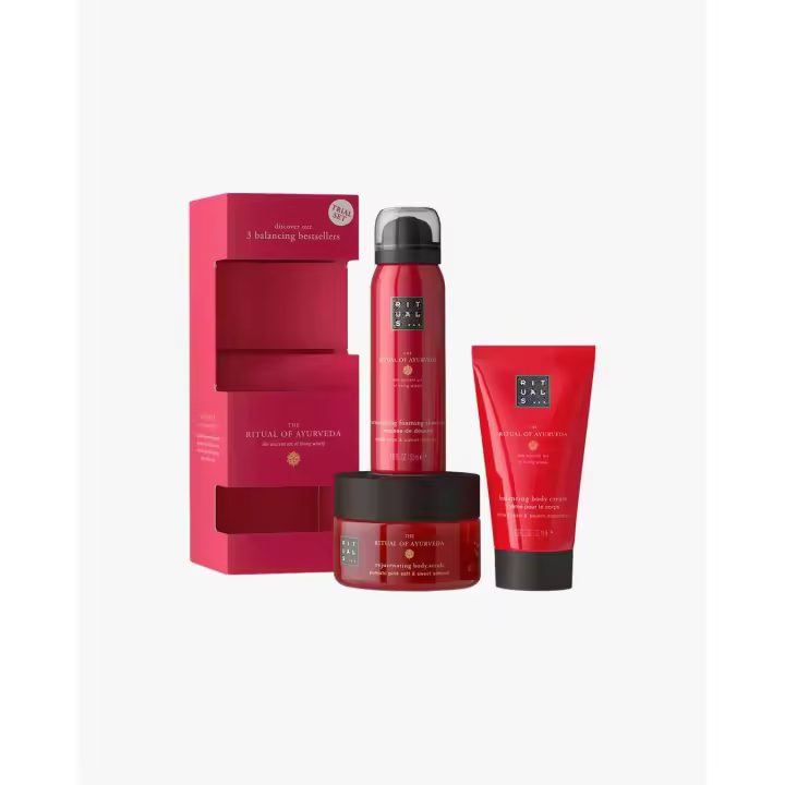 Rituals the Ritual of Ayurveda Trial Set Regalo Baño E Higiene 3 Piezas Con Rosa de la India y Aceite de Almendras Dulces - 1