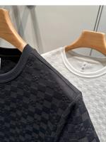 Camiseta De Hombre Elegante Y Lujosa a Cuadros Veraniega Con Mangas Cortas Estilo Casual Versátil De Terciopelo Suave Para Viajes - details 13