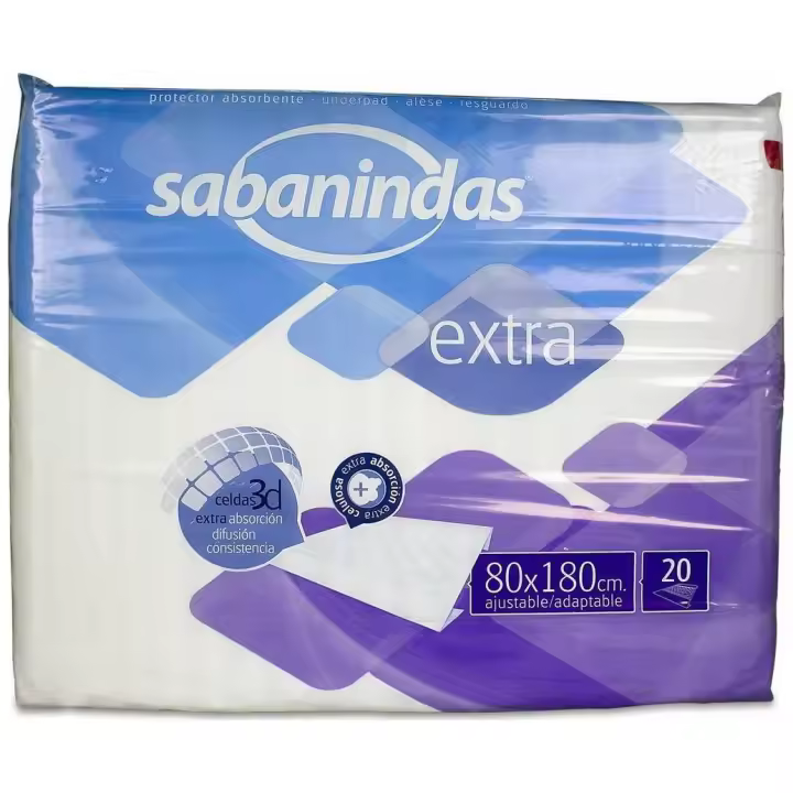 Sabanindas Protector De Cama Absorbente Extra 80X180 20Uds - 1