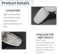 Bombilla LED E27 Con Hojas De Ventilador 28W AC85-265V Luz De Techo Para El Hogar Con Control Remoto Forma De Luces Portátiles Material ABS - details 3
