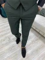 Traje Verde De Boda Para Hombre 3 Piezas Traje De Negocios Con Chaqueta Chaleco Y Pantalones Conjunto De Chaquetas Casuales - details 4