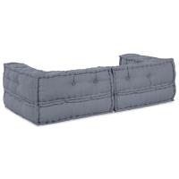 Pouffe Modular vidaXL Gris 140x70x36 Tela - details 0