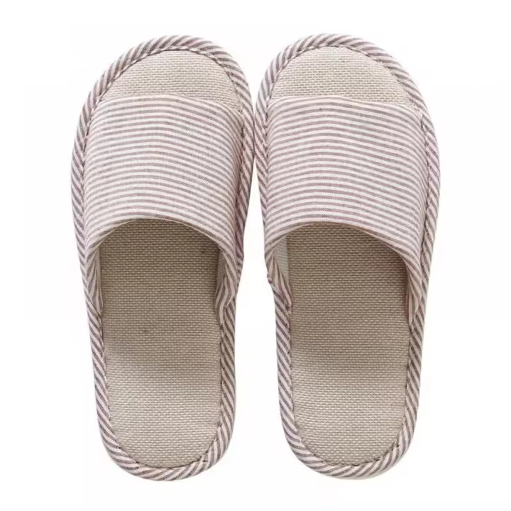 Zapatillas De Lino Para Hombre Y Mujer Transpirables Antideslizantes Cómodas Para Interior Playa Casuales Sin Tacón - 1