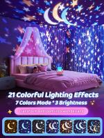 Proyector De Estrellas Para Niños Con Altavoz Bluetooth Lámpara De Noche Para Techo 12 Películas Regalos Exquisitos De Animal ABS Recargable - details 3