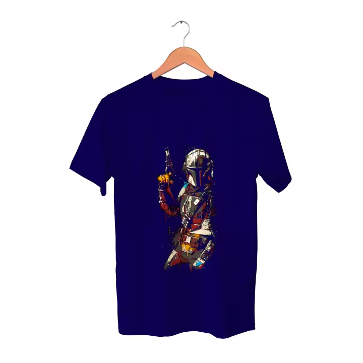 Camiseta Mandalorian. Star Wars. La guerra de las galaxias. Baby Yoda. Grogu. Mando. Varios colores. Todas las tallas. - 1
