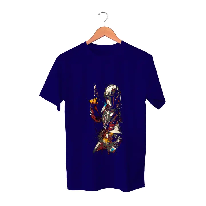 Camiseta Mandalorian. Star Wars. La guerra de las galaxias. Baby Yoda. Grogu. Mando. Varios colores. Todas las tallas. - 1