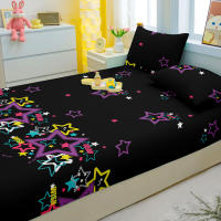 Sábana Fitted Moderna Y Sencilla Con Estampado De Estrellas Mate Para Cama Cubierta De Cama Sin Almohadillas De Seda 100% Poliéster - details 4