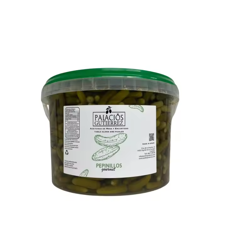 CUBO PLÁSTICO 4500 GRAMOS PEPINILLOS PALACIOS GUTIERREZ I PALACIOS GUTIERREZ - 1