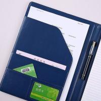 Portafolios De Negocios A5 Para Documentos Con Clip De Metal Organizador De Papelería Para Oficina Estuche De Cuero PU - details 10