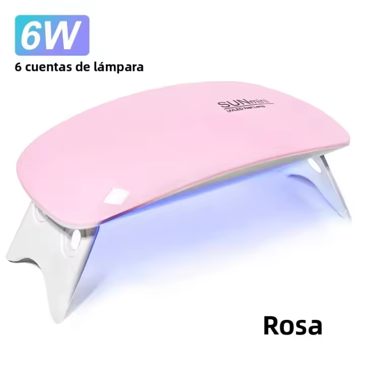 Secador De Uñas Portátil 6W Con 6 Lámparas LED UV Para Manicura En Casa Cable USB Incluido Para Secado De Polvos Y Varnices - 1
