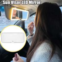 Espejo De Maquillaje Para Coche Con Visera Solar LED 3 Modos Ajuste Táctil Carga USB Accesorios Automotrices Espejos Cosméticos - details 7