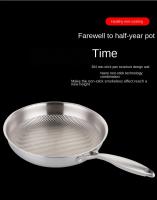 Sartén De Acero Inoxidable 304 28/30cm Antiadherente Sin Capa Para Huevo Y Carne Sartén De Frying Para Estufa De Gas Y Inducción Sin Cubierta - details 1