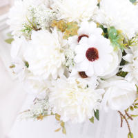 Rosa Artificial Retro Para Novia Vaso Decoración De Mesa Para Sala De Estar Y Dormitorio DIY Plantas Falsas Para Boda Navidad Aniversario - details 6