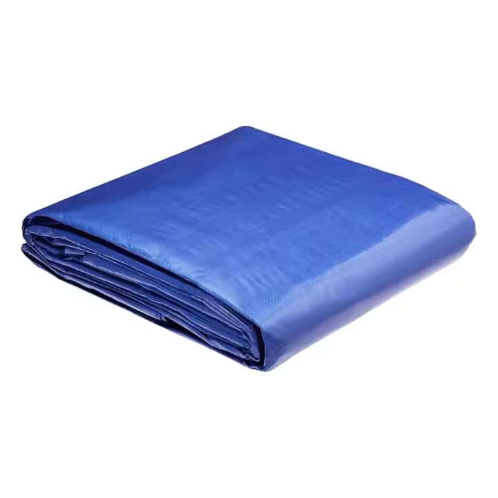 Lona impermeable de poliéster multiusos para exteriores, 6 x 9 m, 0,127 mm de espesor, azul, para la lluvia, el sol, parasol, inclemencias climáticas - 1