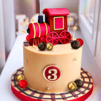 Topper De Tren Vintage Rojo Y Azul Para Decoración De Pasteles LaVenty Diseño De Coche Y Estrella Para Cumpleaños Y Fiestas - details 4