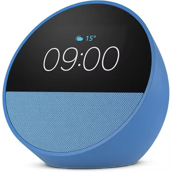 Reloj despertador inteligente  (modAmazon Echo Spotelo 2024) Azul - 1