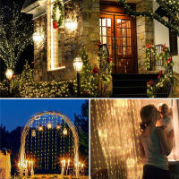 Luces De Cadena LED Solar Para Exterior Impermeables Decoración De Jardín Navidad Farolillos De Aire Festivos - details 11