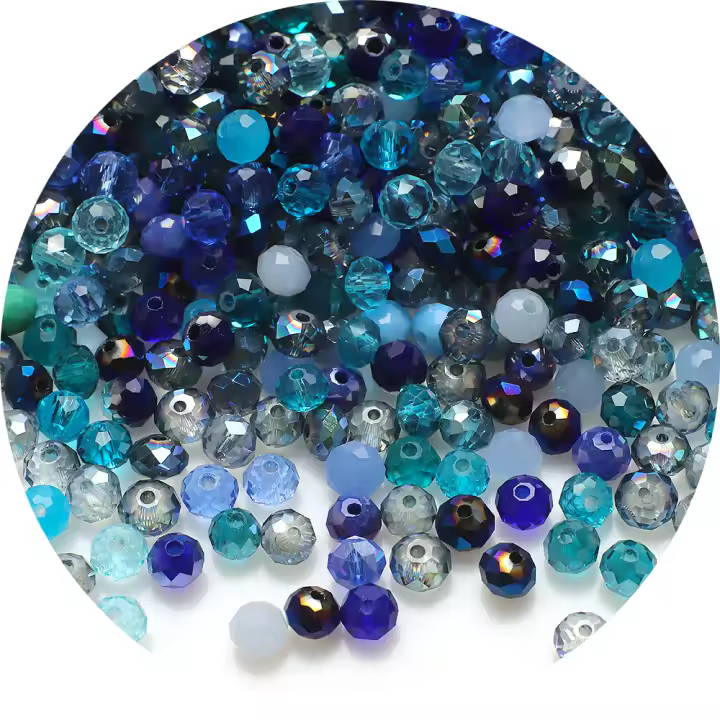 100Pcs Lote De 8mm Cuentas Redondas De Cristal Facetado Colores Mixtos Para Manualidades Joyería DIY Accesorios De Tejido - 1