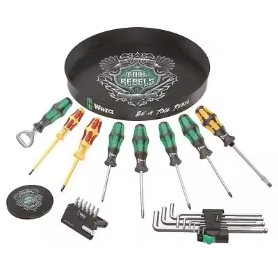 Ser de destornilladores, puntas y llaves allen de 29pcs + abridor y bandeja de regalo de la marca WERA - 1