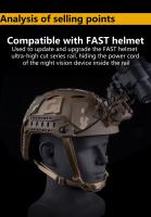 FAST SF High Cut Helmet ARC Rail 3.0 Kit De Herraduras Lateral Para Paintball Accesorios De Camping Y Airsoft Adaptador De Ranura - details 3