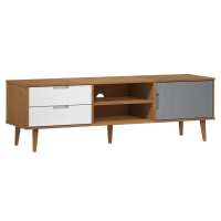 vidaXL Mueble de TV MOLDE madera maciza de pino 158x40x49 cm, Mueble de Salon, Mueble TV, Mueble TV salon, Mesa de TV, Mueble tele - details 1