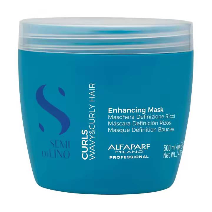 Alfaparf Milano Semi di Lino Curls Enhancing Mask 500 M0.l / Mascarilla para Rizos y Ondas / Hidrata, Desenreda y Aporta Elasticidad. - 1
